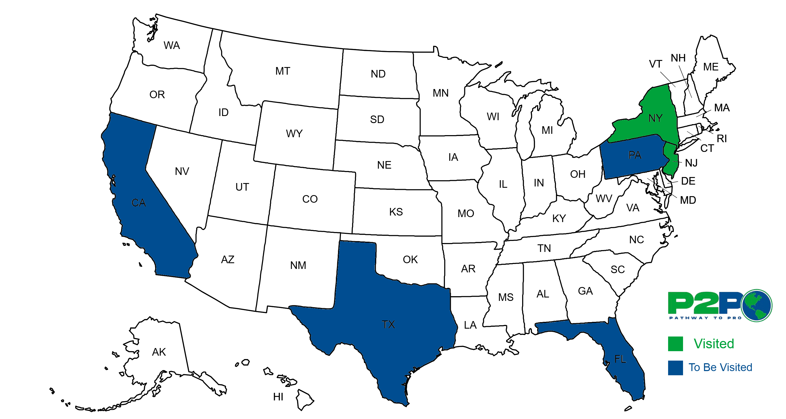 USA Map - Pathway2Pro Operations