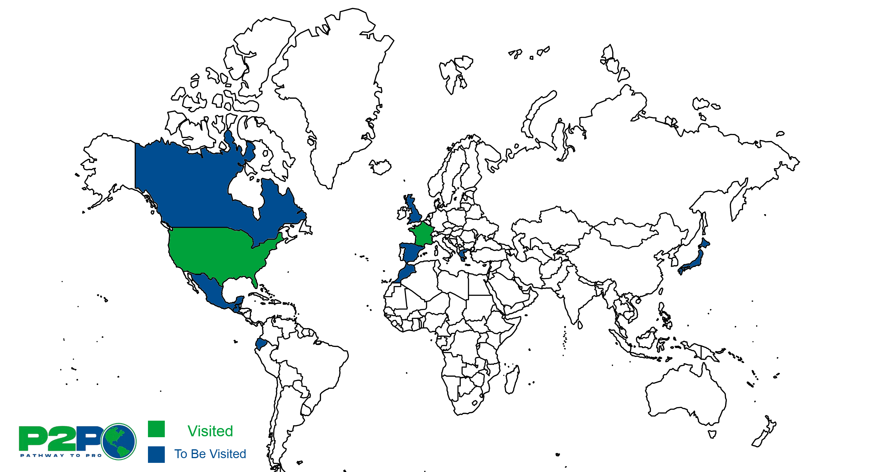 World Map - Pathway2Pro Global Reach